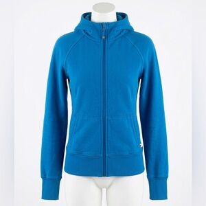 TNA Y2K Vintage Aritzia Vibrant Blue Logo Women's Zip-Up Hoodie Size Medium